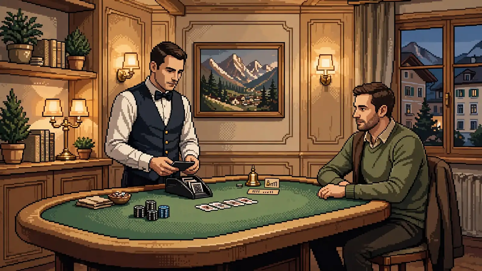 Live-Dealer-Baccarat-Tisch im österreichischen Online-Casino-Studio 2026.