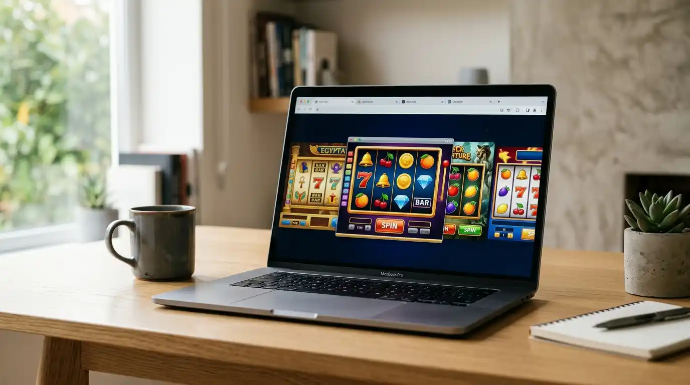Vergleich internationaler Casinos mit Freispielen ohne Einzahlung auf einem Laptop
