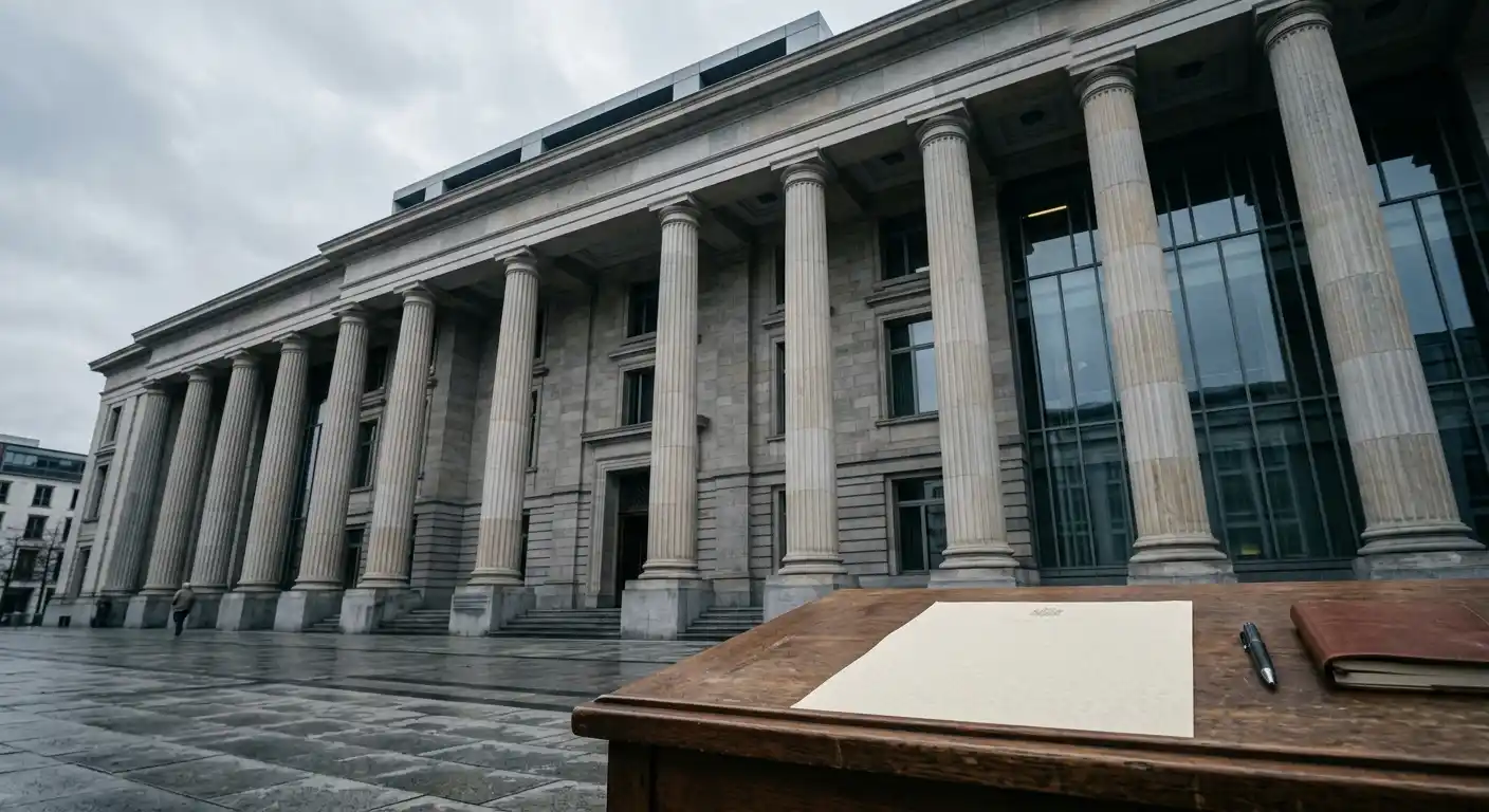 Österreichisches Gesetzgebungsgebäude und neutraler Lizenzentwurf ohne Wappen