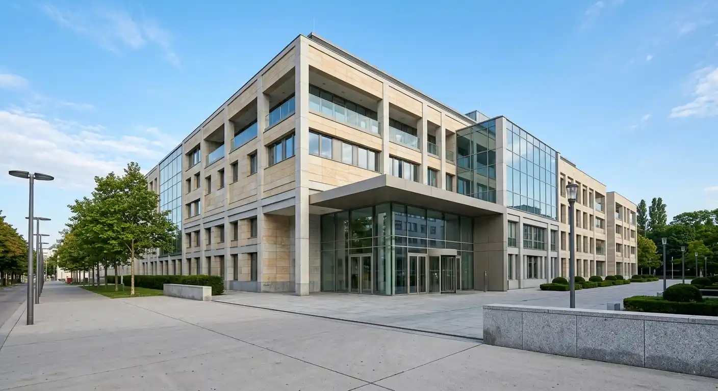 Bundesgebäude in Wien symbolisiert staatliches Glücksspielmonopol