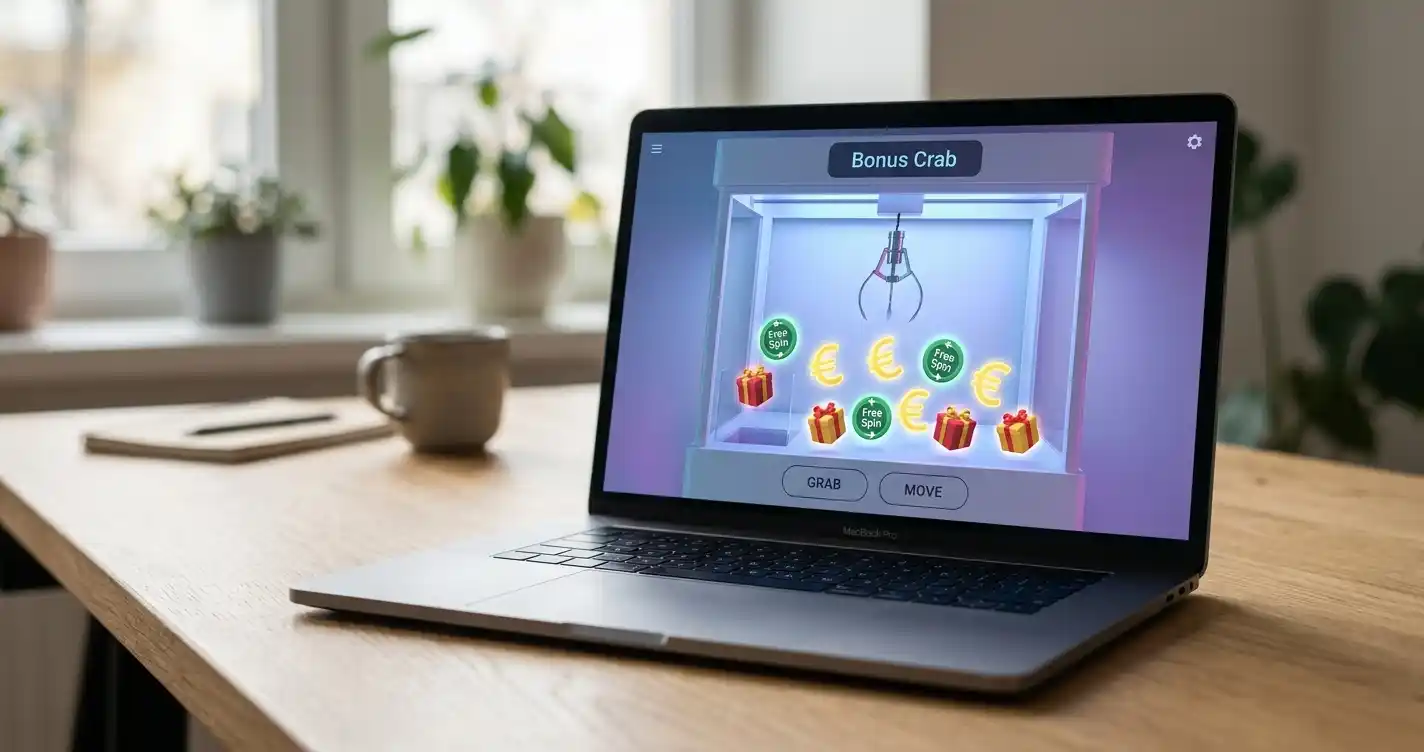 Virtueller Greifautomat mit Bonus-Symbolen in einem modernen Online-Casino-Interface
