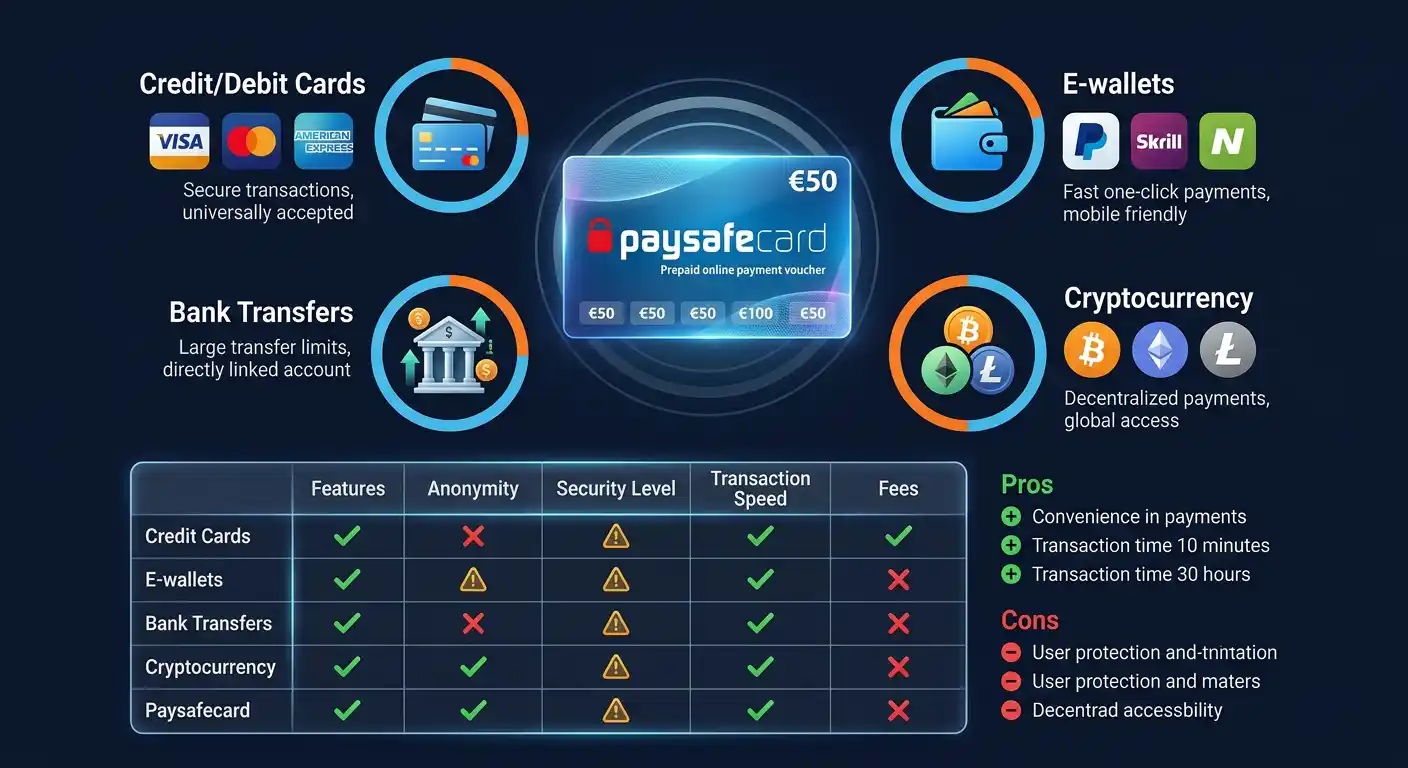 Vergleich von Paysafecard mit anderen Zahlungsmethoden