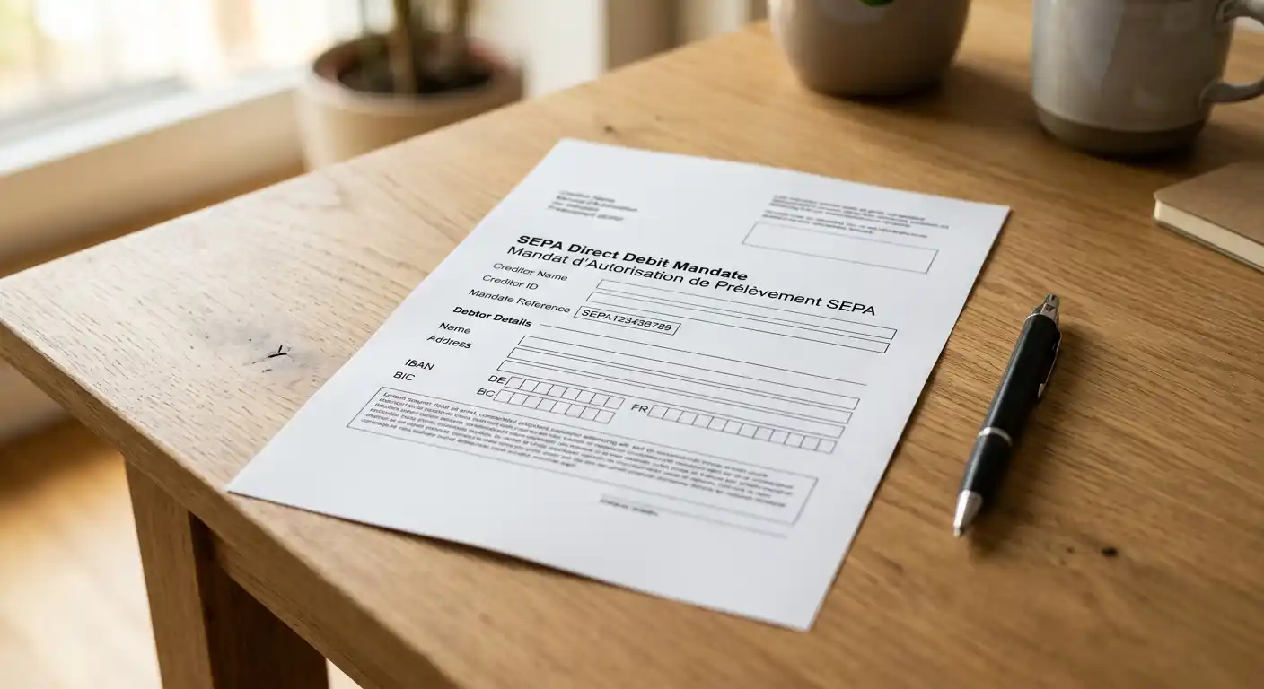SEPA-Lastschriftmandat mit IBAN und Gläubiger-ID für Österreich