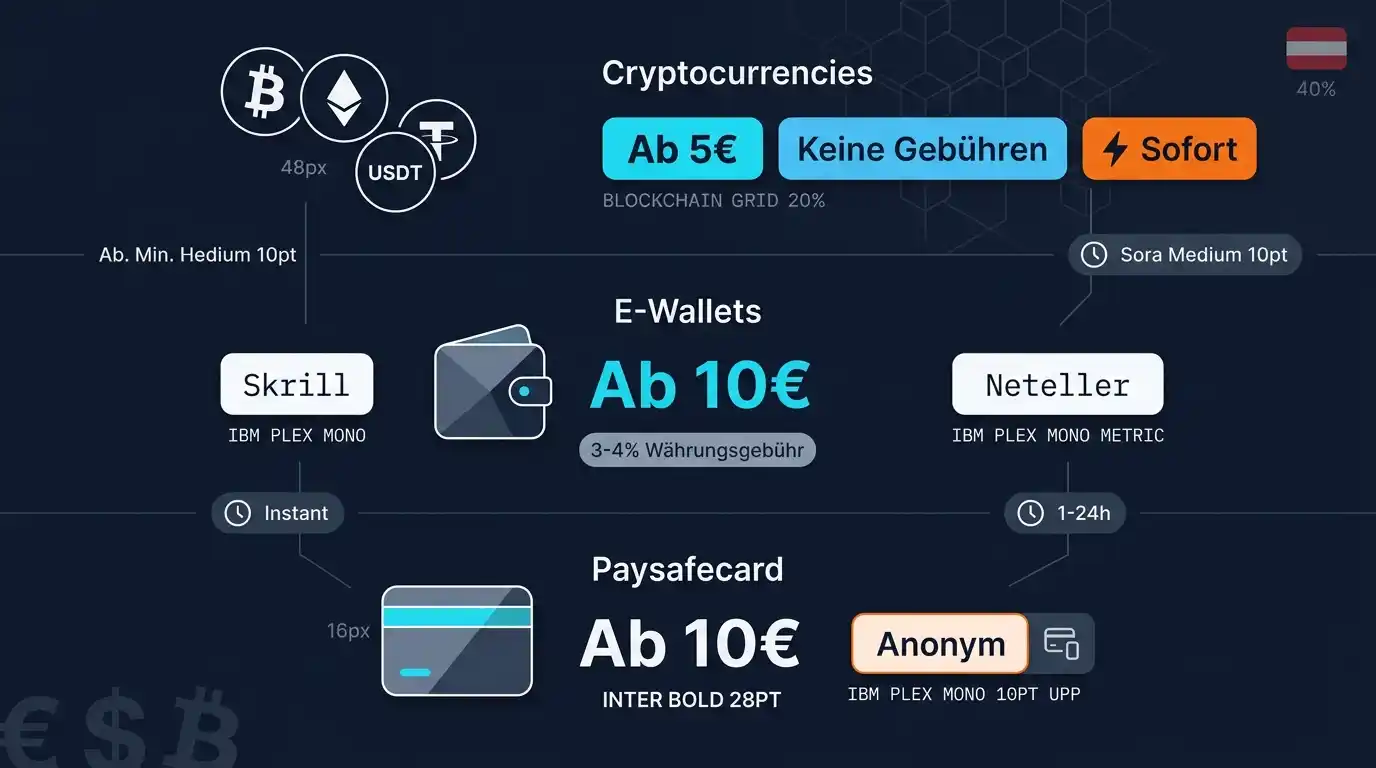 Zahlungsmethoden für niedrige Casino-Einzahlungen — Krypto, E-Wallets, Paysafecard